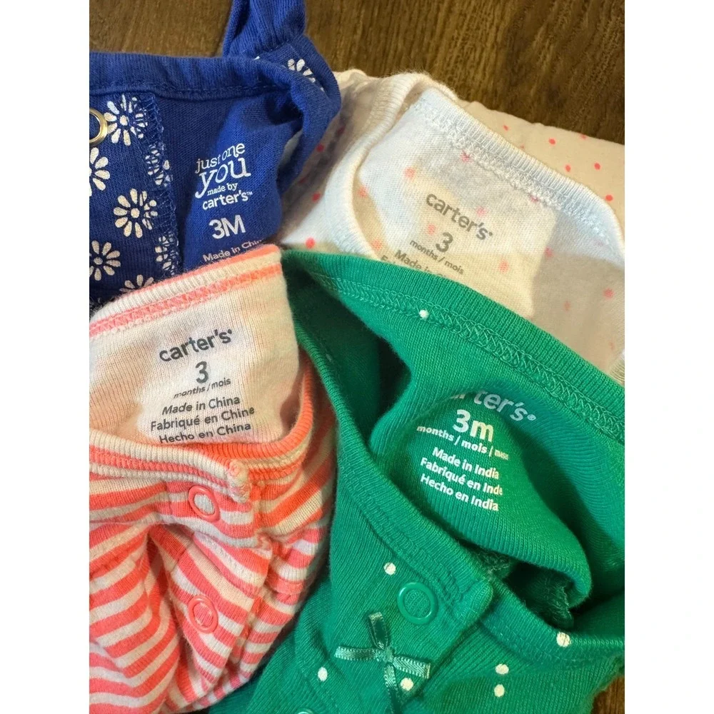 Carters Baby Girl Clothes Lot 3 Months Rompers Outfits Summer Shorts Sweetie‎